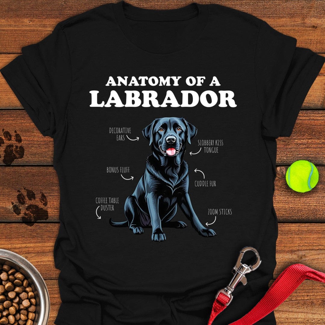Anatomy Of A Black Labrador T-Shirt Black