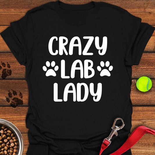 Crazy Lab Lady T-Shirt Black