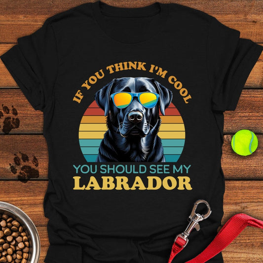 Cool Black Labrador T-Shirt Black