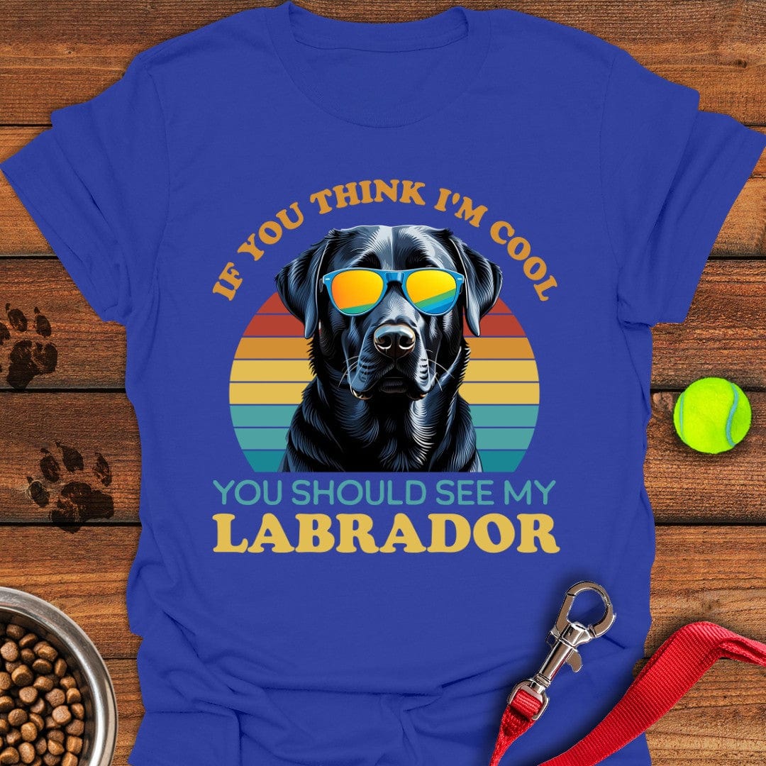 Cool Black Labrador T-Shirt Royal