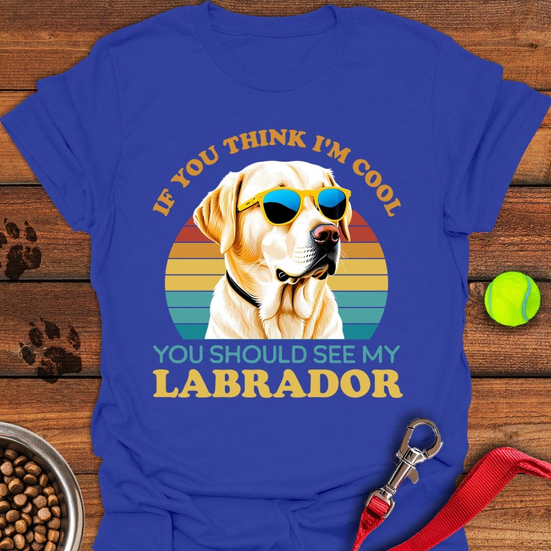 Cool Yellow Labrador T-Shirt Royal