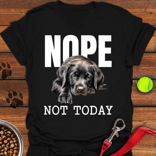 Nope Not Today Labrador T-Shirt Black
