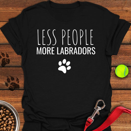Less People More Labradors T-Shirt Black