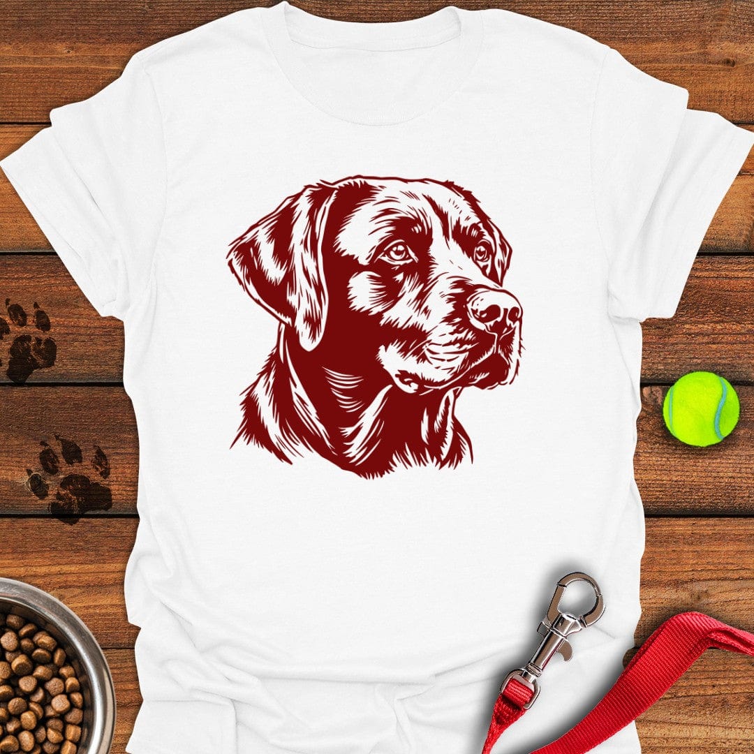 Labrador Portrait Graphic T-Shirt White