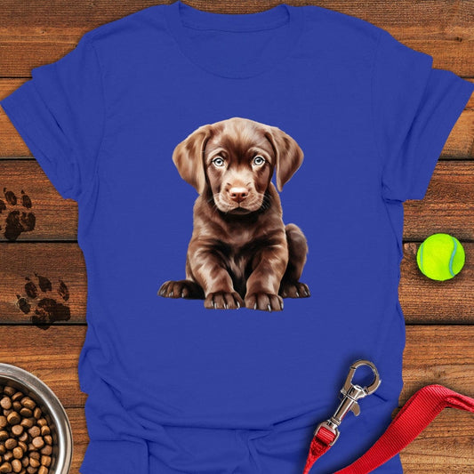Cute Chocolate Labrador Puppy T-Shirt Royal