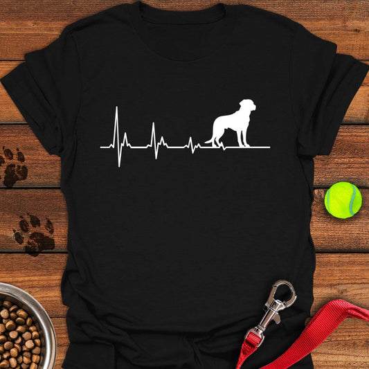 Labrador Heartbeat T-Shirt Black