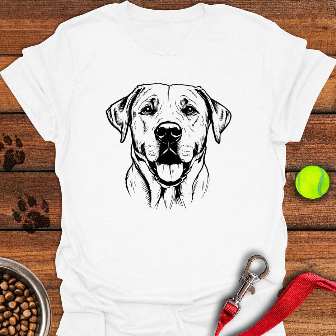 Labrador Portrait Graphic T-Shirt White