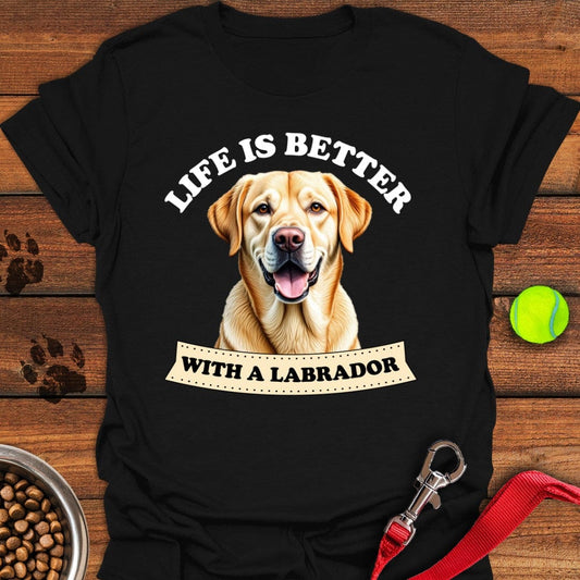 Life is Better With a Labrador T-Shirt Black
