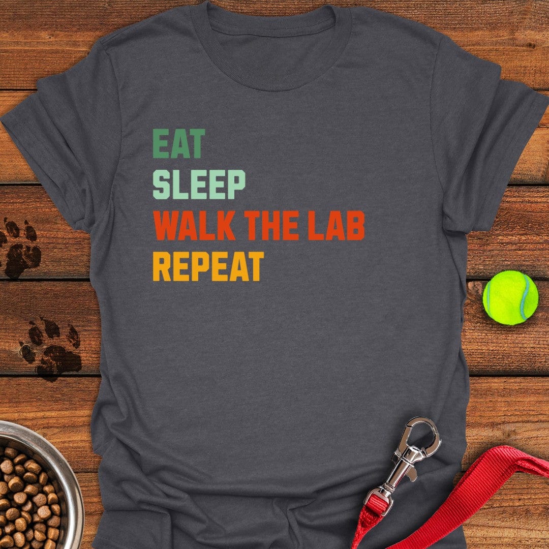 Walk The Lab T-Shirt Dark Heather