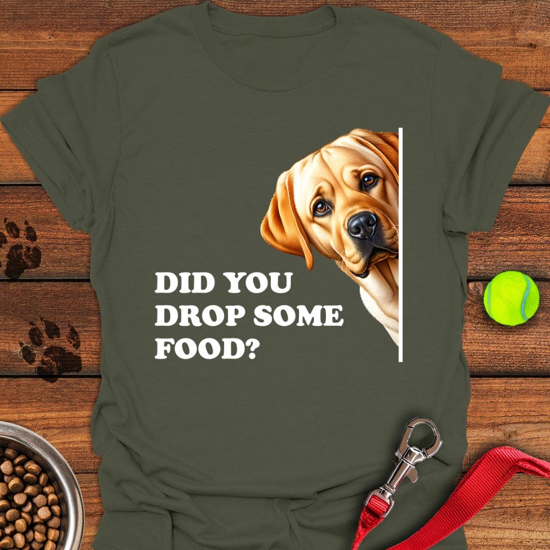 Funny Hungry Labrador T-Shirt Military Green