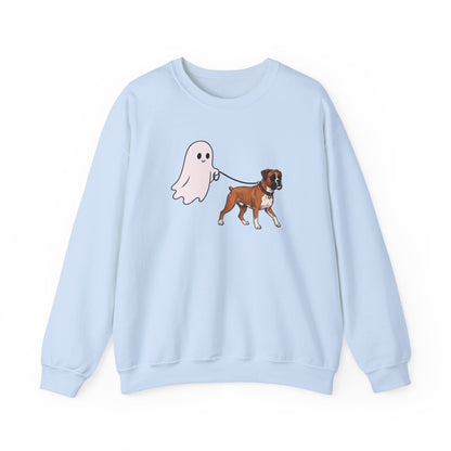 Halloween Ghost Boxer Crewneck Sweatshirt