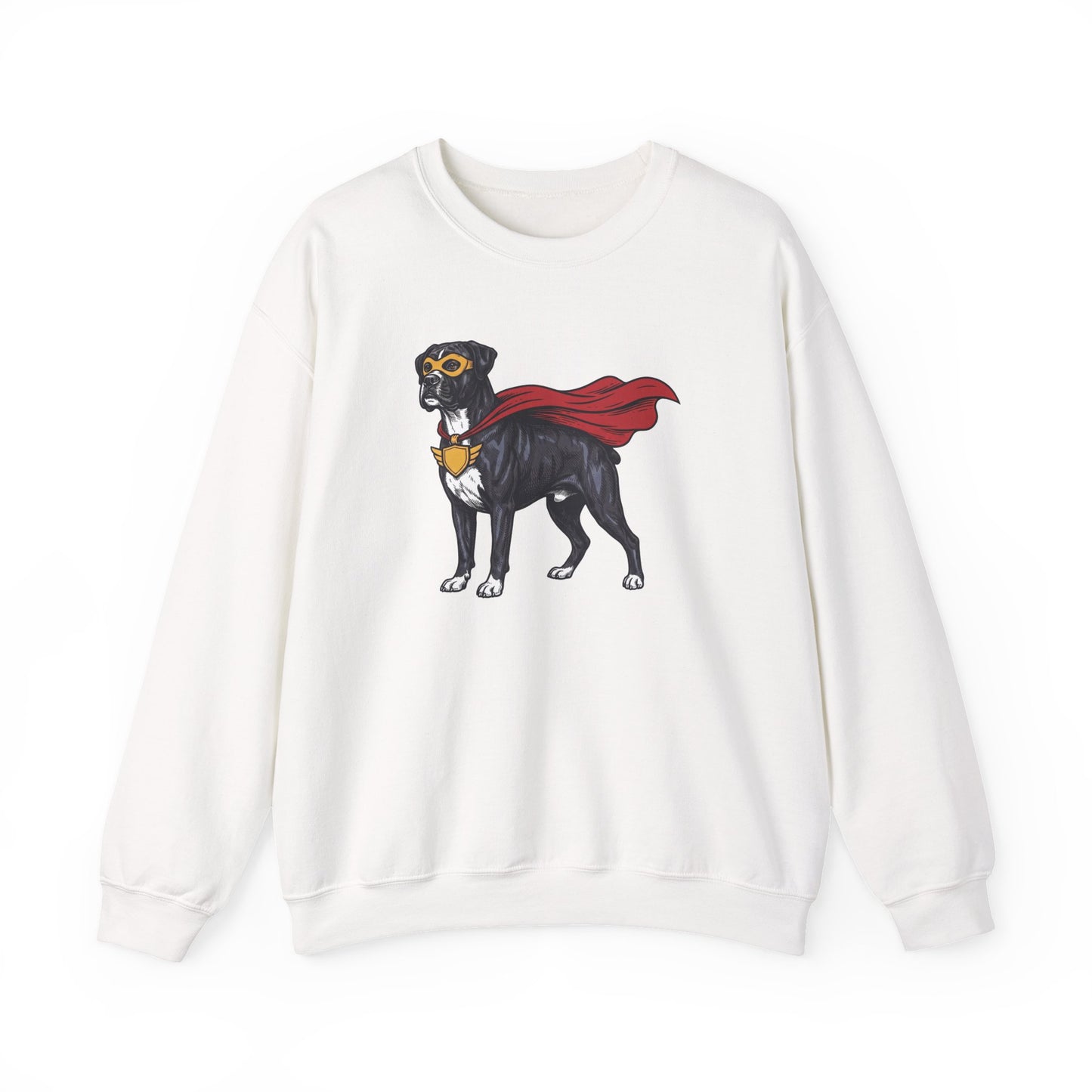 Black Boxer Superhero Crewneck Sweatshirt