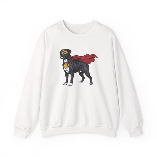 Black Boxer Superhero Crewneck Sweatshirt