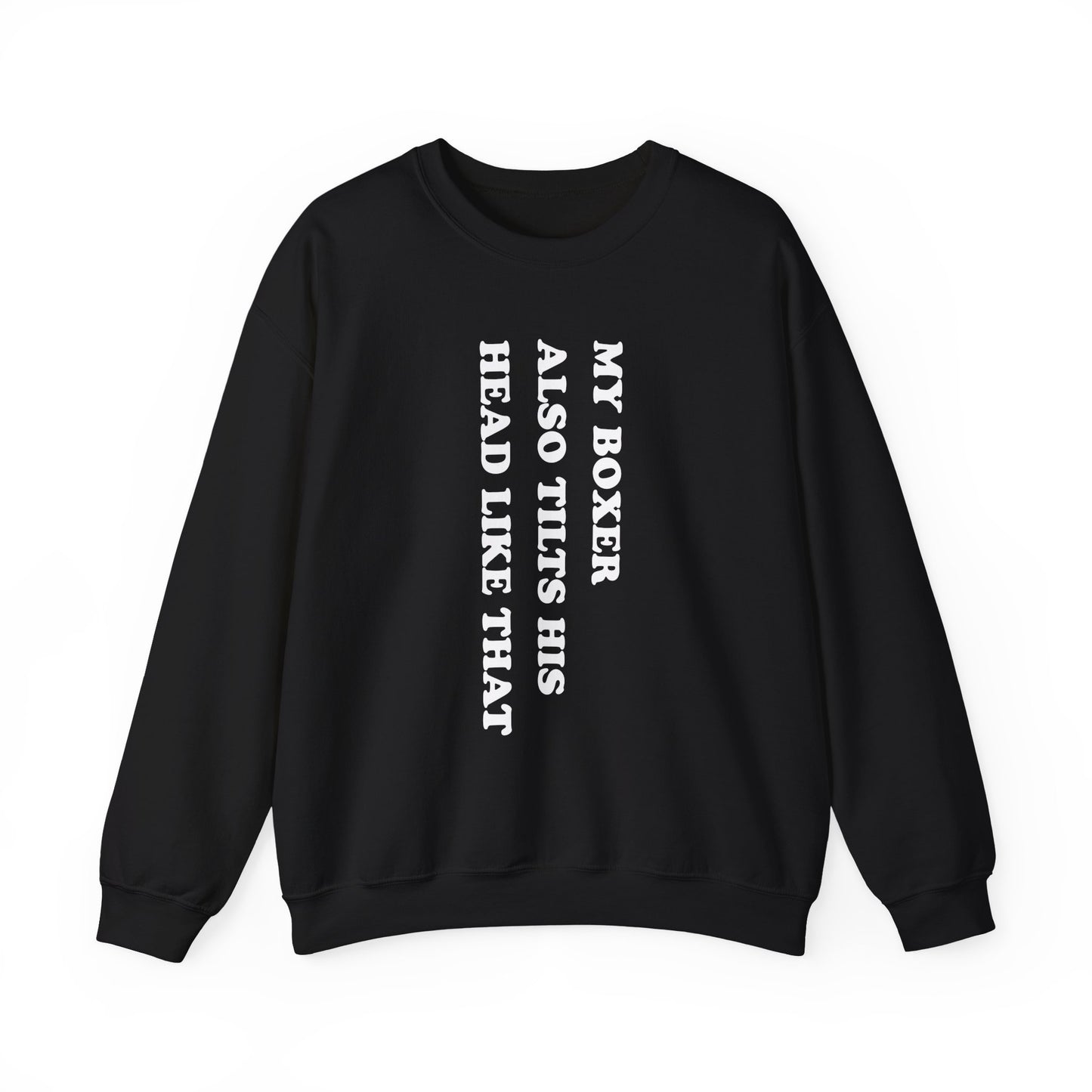 Boxer Tilt His Head Crewneck Sweatshirt