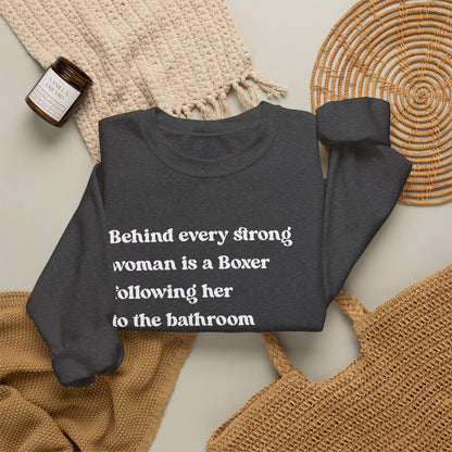 Boxer Strong Woman Crewneck Sweatshirt