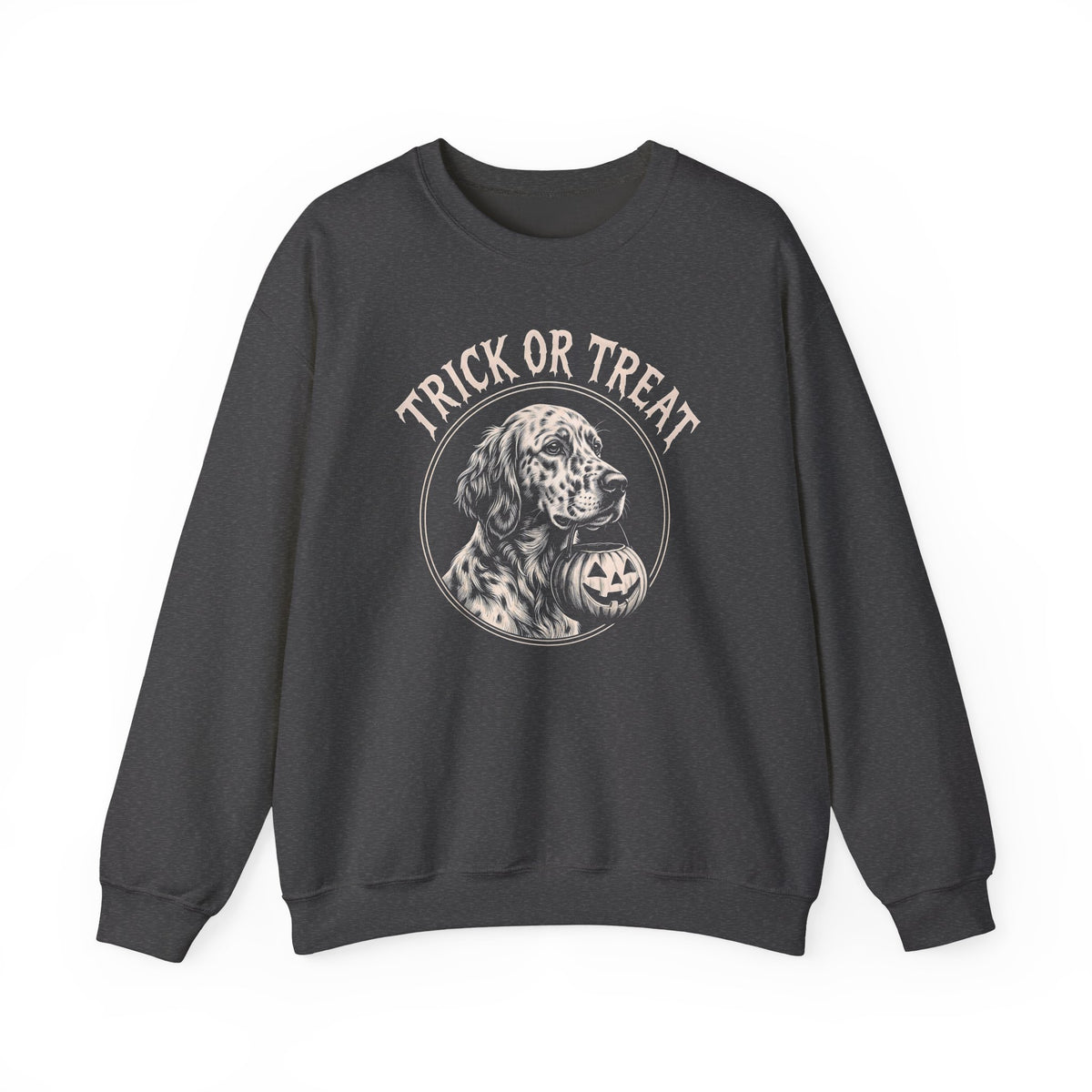 English Setter Trick Or Treat Crewneck Sweatshirt