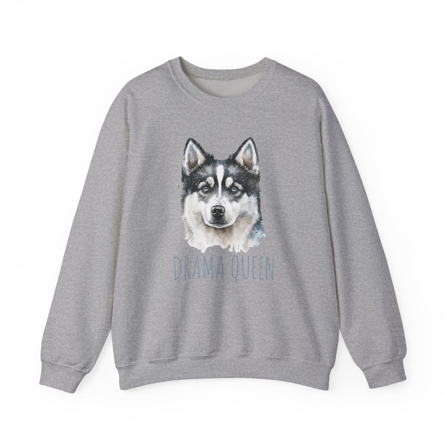 Drama Queen Husky Crewneck Sweatshirt Sport Grey