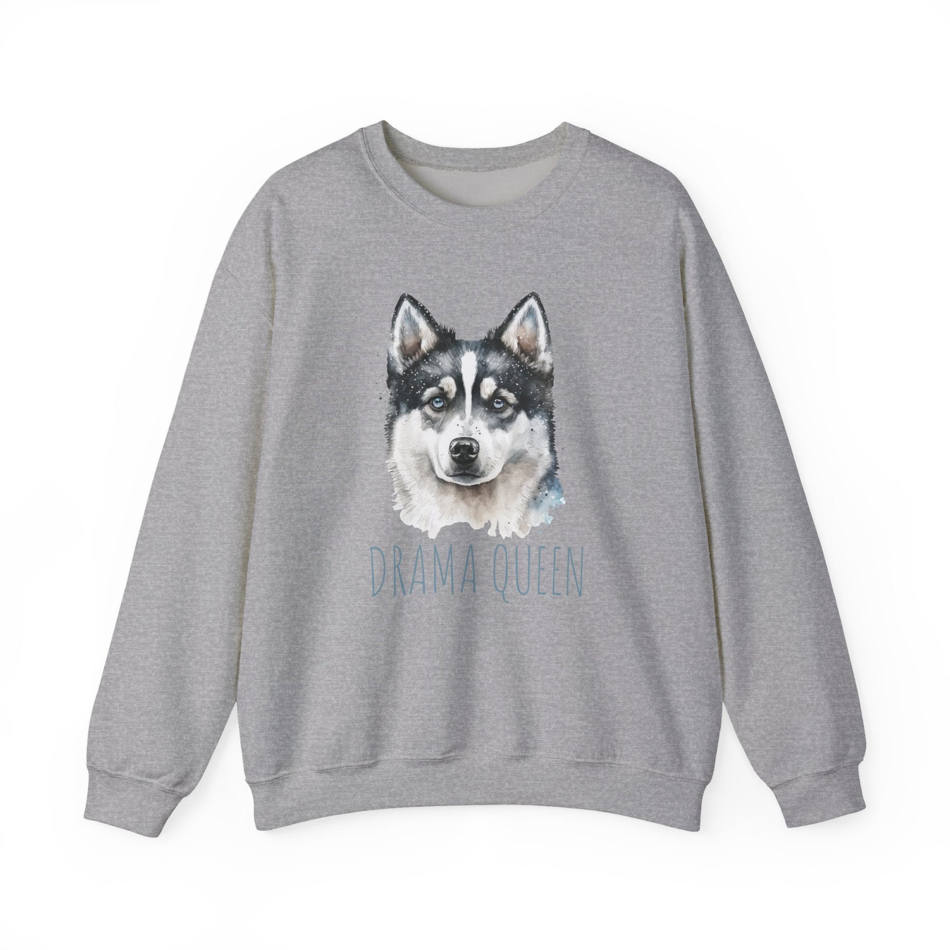 Drama Queen Husky Crewneck Sweatshirt Sport Grey