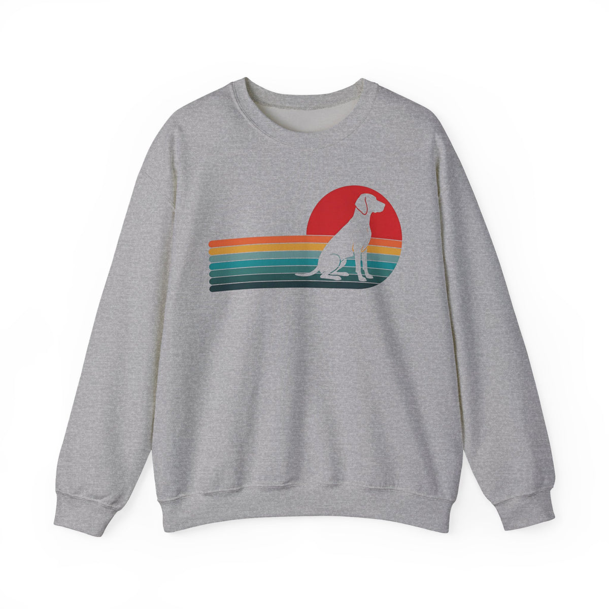 Vizsla Retro Sunset Crewneck Sweatshirt