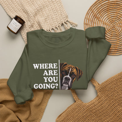 Brindle Boxer Alert Crewneck Sweatshirt