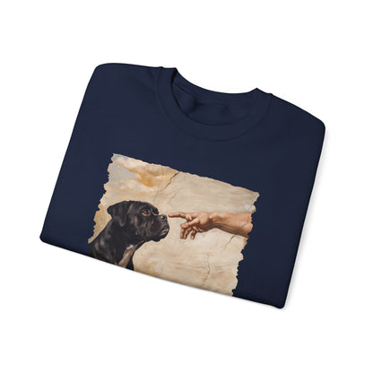 God Creates Black Boxer Crewneck Sweatshirt