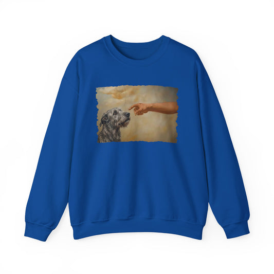 God Creates Irish Wolfhound Crewneck Sweatshirt