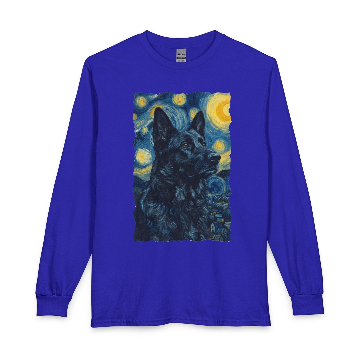 Black German Shepherd Van Gogh Long Sleeve