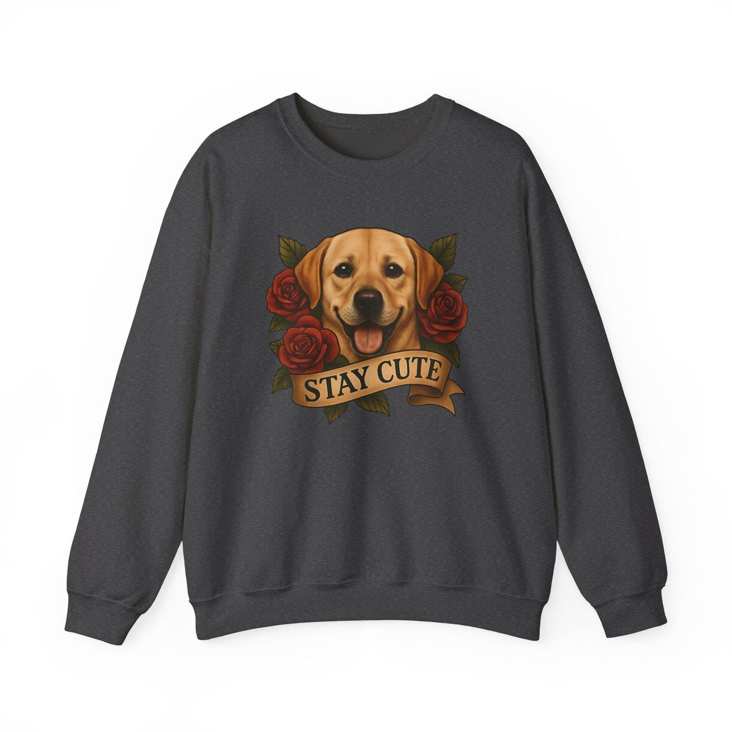 Labrador Tattoo Crewneck Sweatshirt Dark Heather