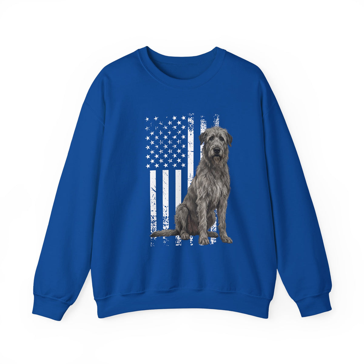 Irish Wolfhound USA Flag Crewneck Sweatshirt