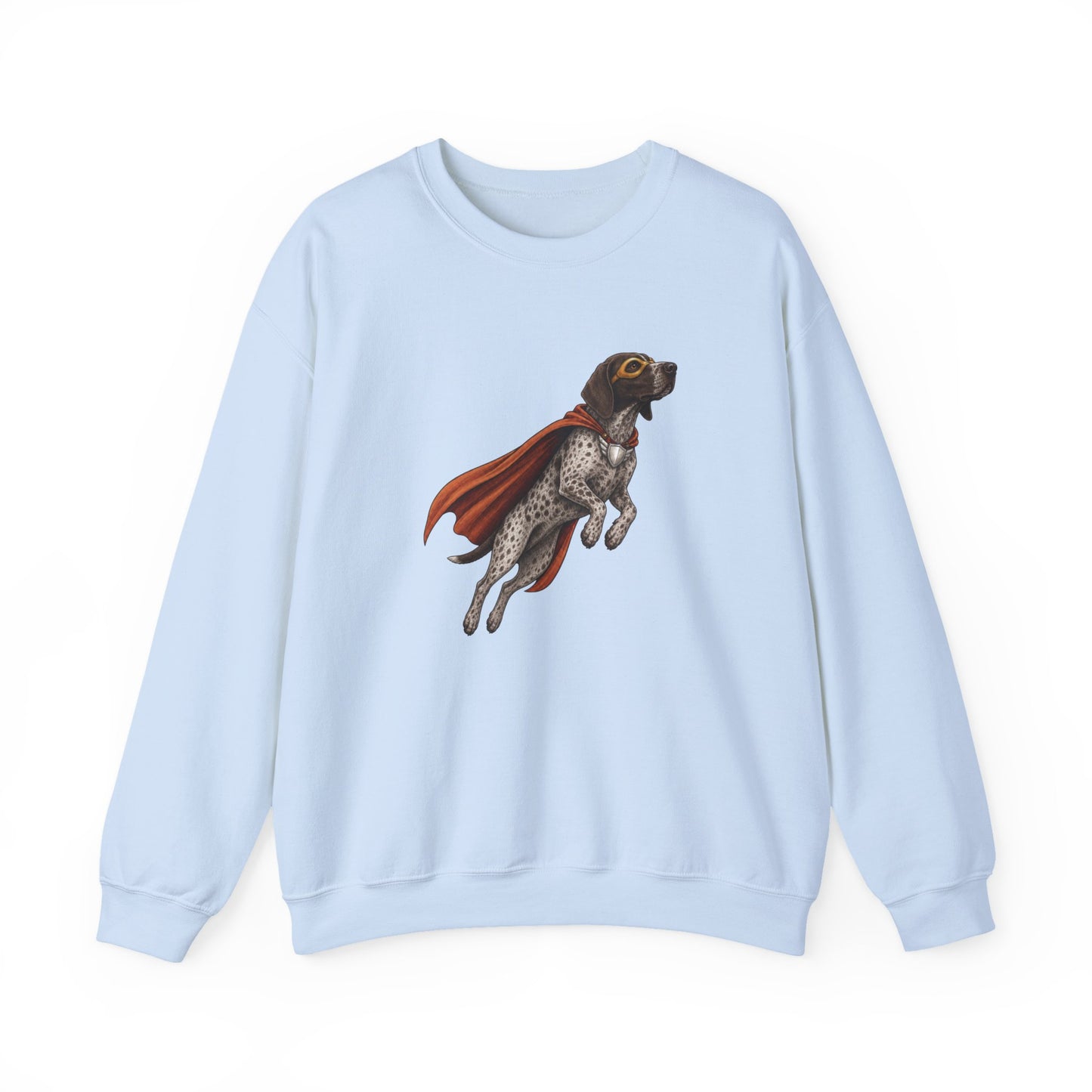 German Shorthaired  Pointer Superhero Crewneck Sweatshirt