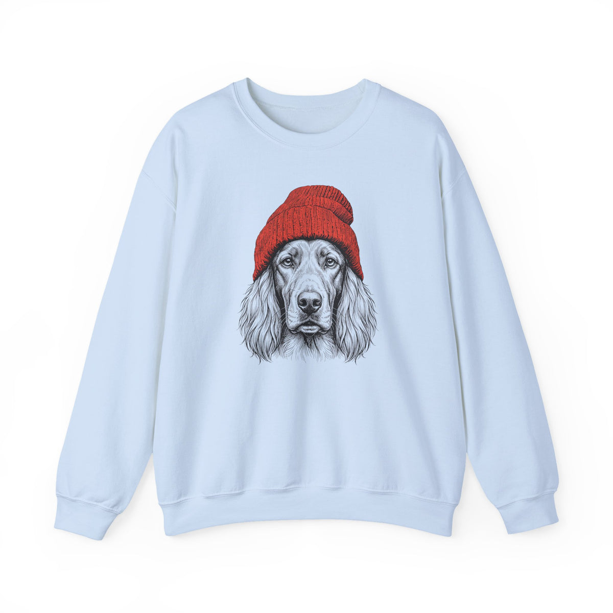 Irish Setter Beanie Crewneck Sweatshirt