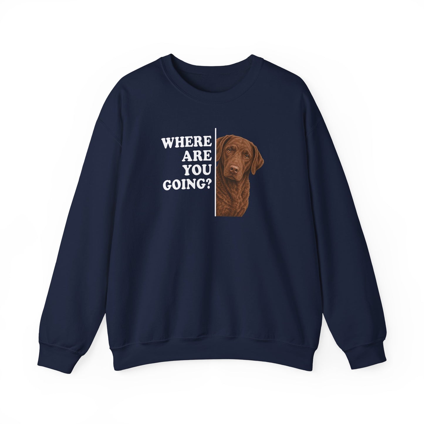 Chesapeake Bay Retriever Where Are You Going Crewneck Sweatshirt