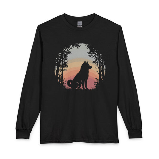 Shiba Inu Nature Long Sleeve Black