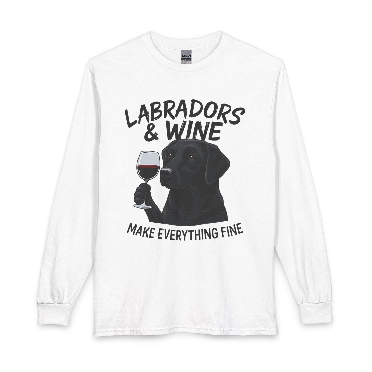 Black Labradors & Wine Long Sleeve