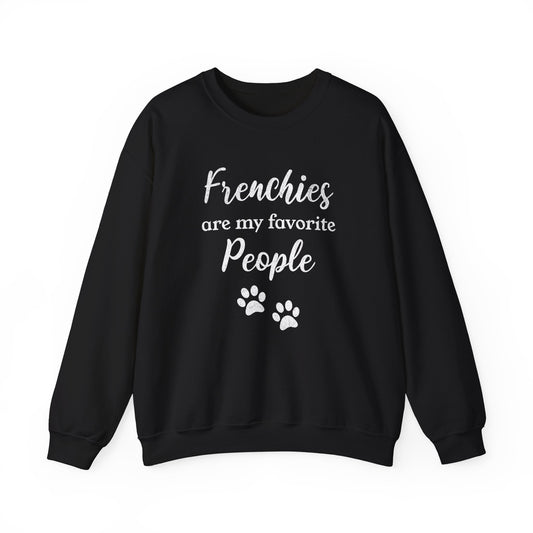 French Bulldogs Favorite People Crewneck Sweatshirt Black