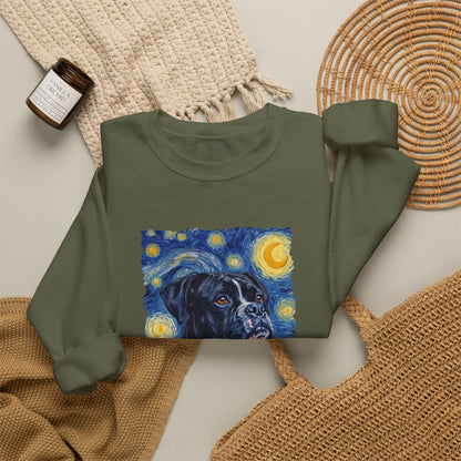 Black Boxer Van Gogh Crewneck Sweatshirt