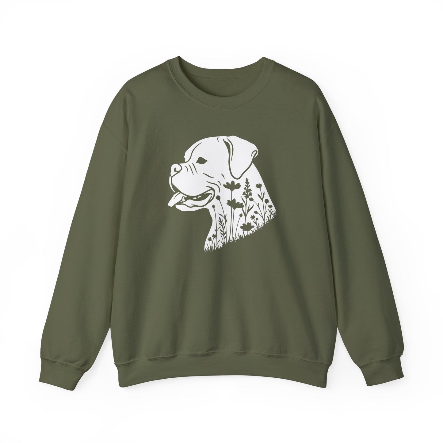 Boxer Flowers Crewneck Sweatshirt