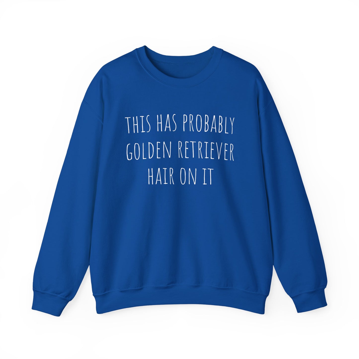 Golden Retriever Hair Crewneck Sweatshirt Royal