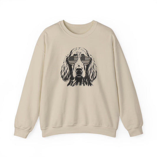 Irish Setter Flag Shades Crewneck Sweatshirt Sand