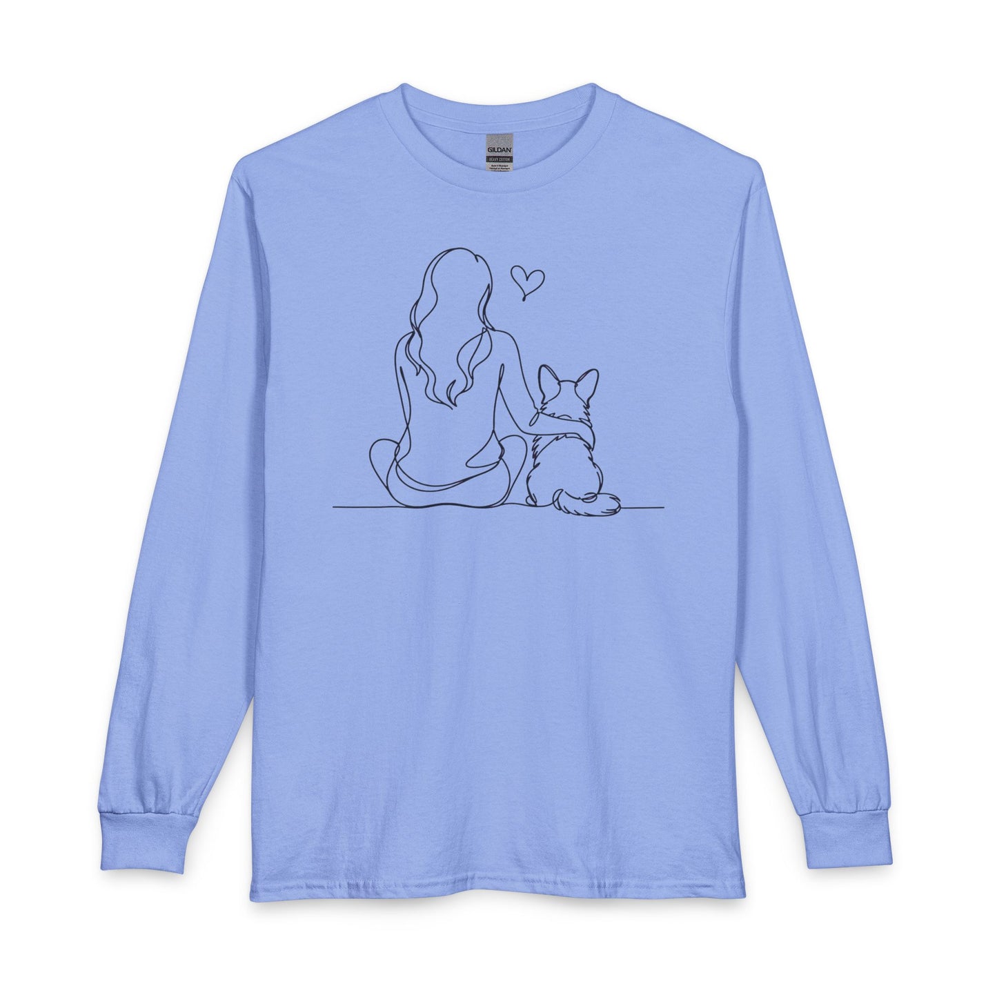 Cardigan Welsh Corgi and Girl Long Sleeve