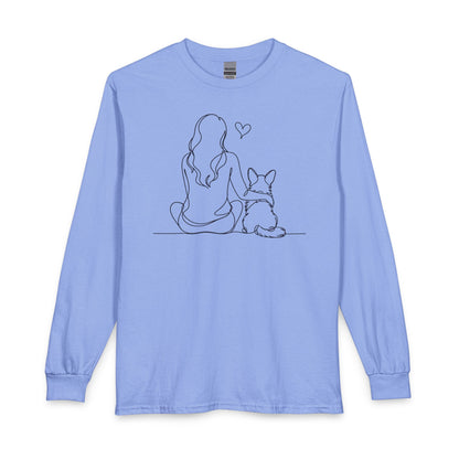 Cardigan Welsh Corgi and Girl Long Sleeve