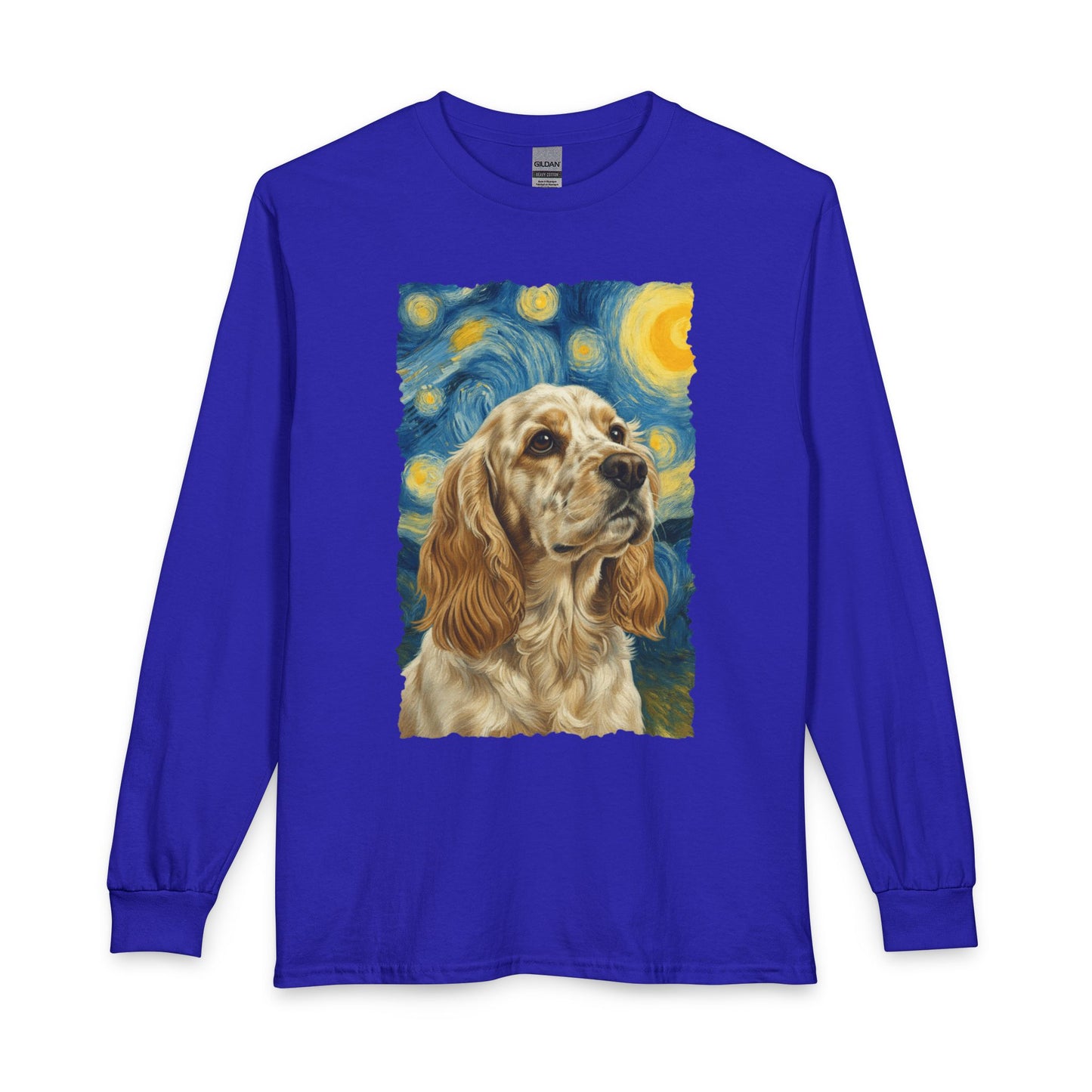 Lemon Roan Cocker Spaniel Starry Night Long Sleeve