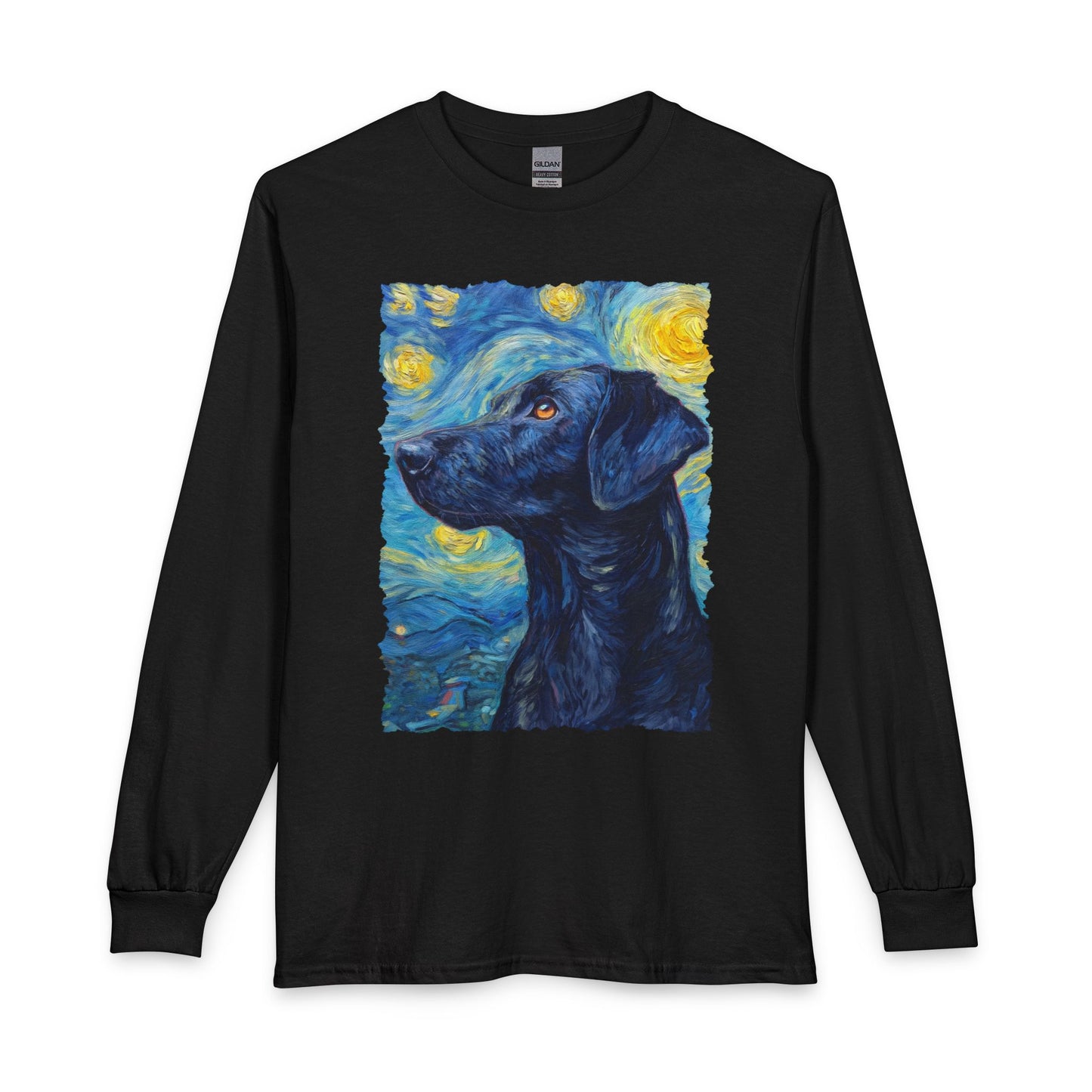Black Labrador Starry Night Long Sleeve