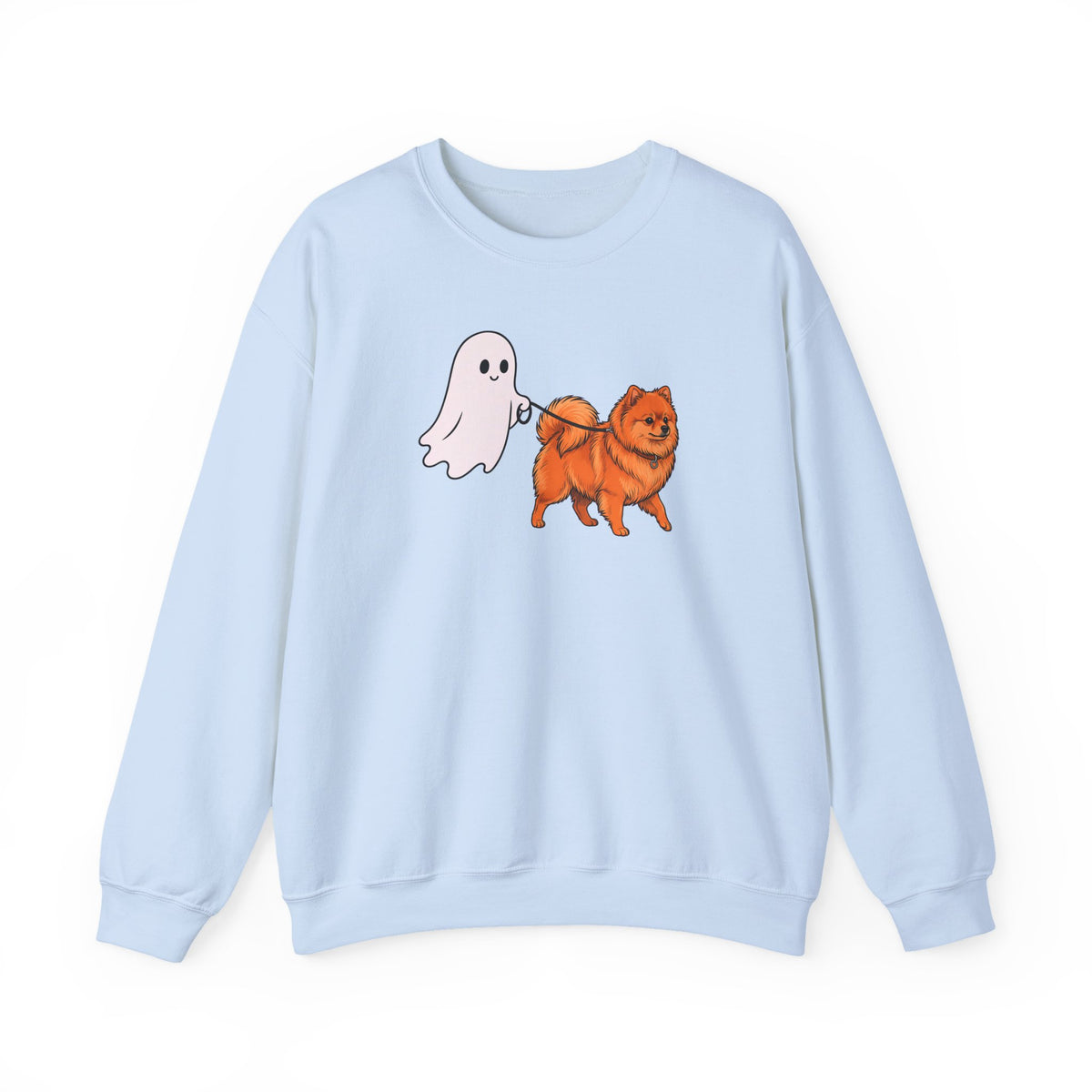 Pomeranian Ghost Walk Crewneck Sweatshirt