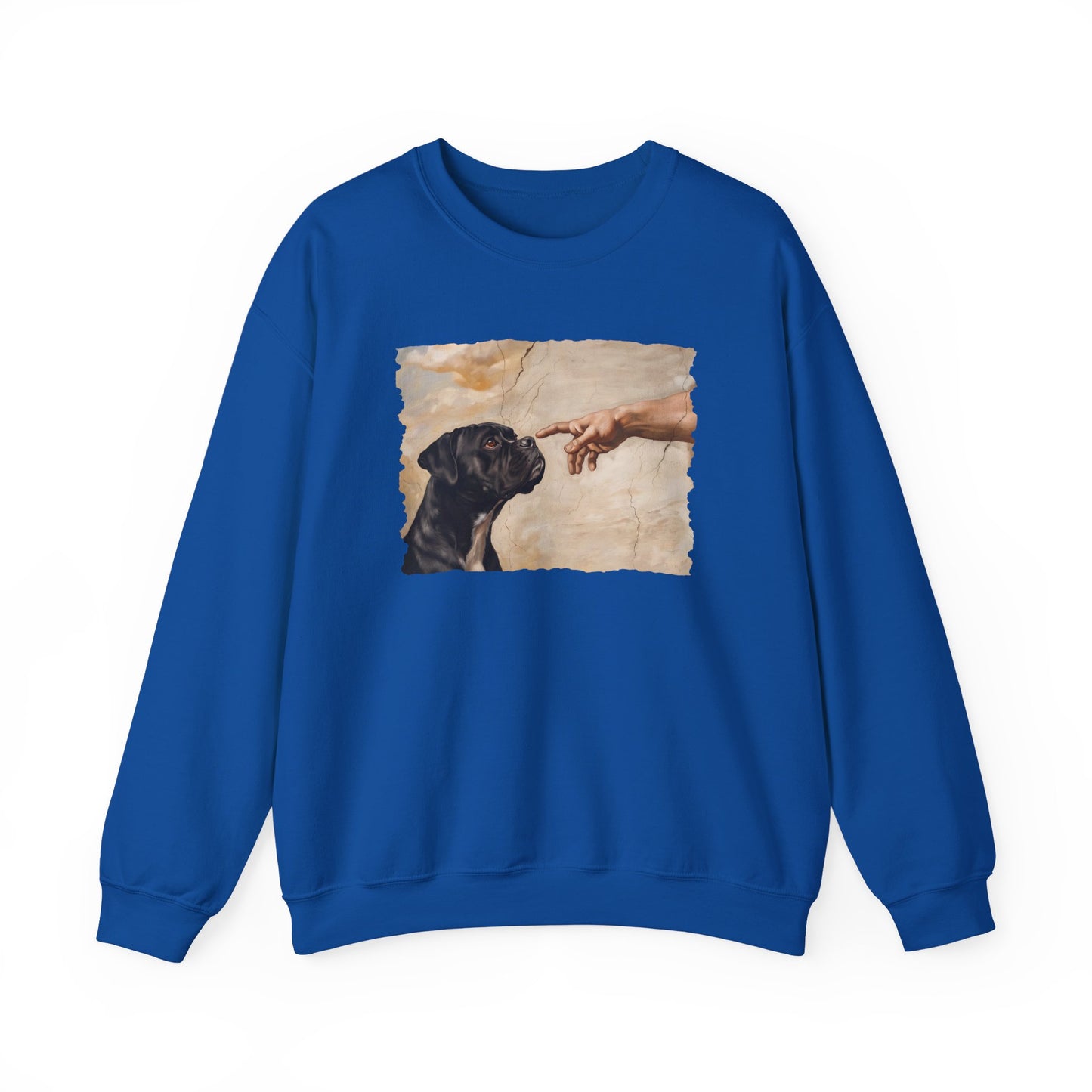 God Creates Black Boxer Crewneck Sweatshirt