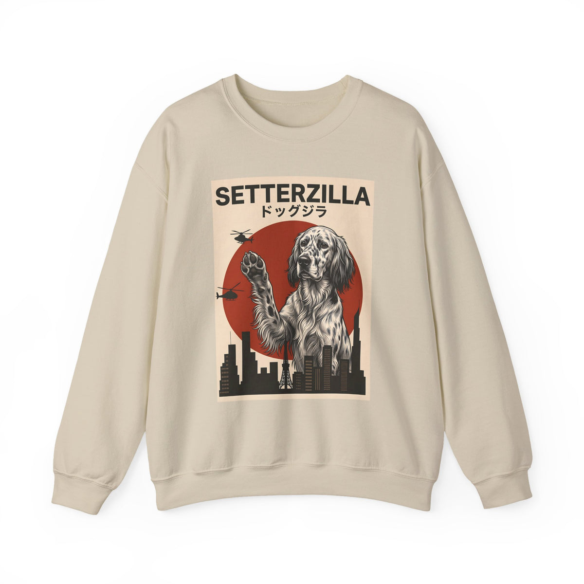 English Setter Setterzilla Crewneck Sweatshirt