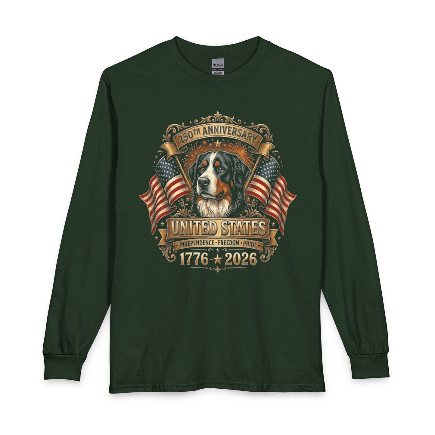 Bernese Mountain Dog 250 Years USA Long Sleeve