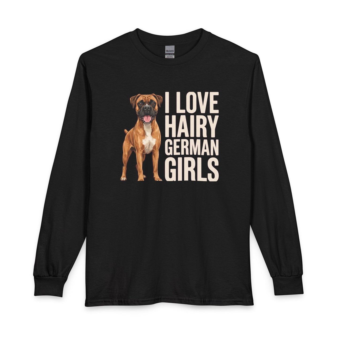 Fawn Boxer Hairy German Girl Long Sleeve