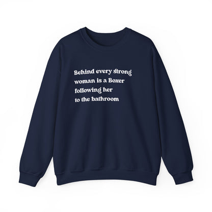 Boxer Strong Woman Crewneck Sweatshirt