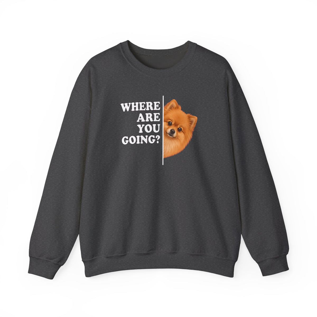Pomeranian Where Are You Going Crewneck Sweatshirt